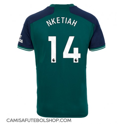 Camisa de time de futebol Arsenal Eddie Nketiah #14 Replicas 3º Equipamento 2023-24 Manga Curta